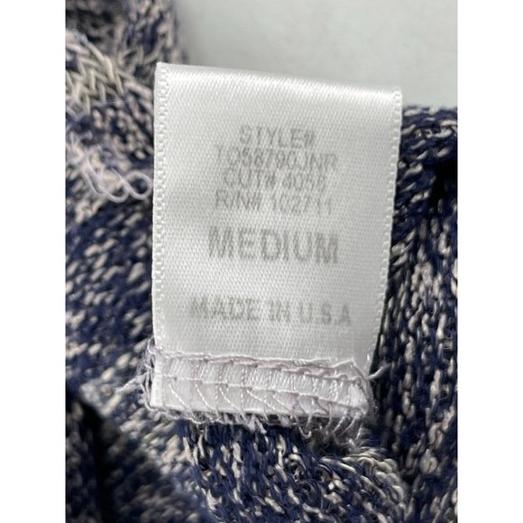 Harlowe & Graham Women's Gray Striped Loose Knit Long Sleeve Tunic Sweater Med - Picture 6 of 10